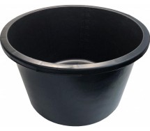 Seguvann ümmargune 40l plast must 290x495mm