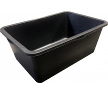 Seguvann kandiline 80l käetugedega plast must 763x510x305mm