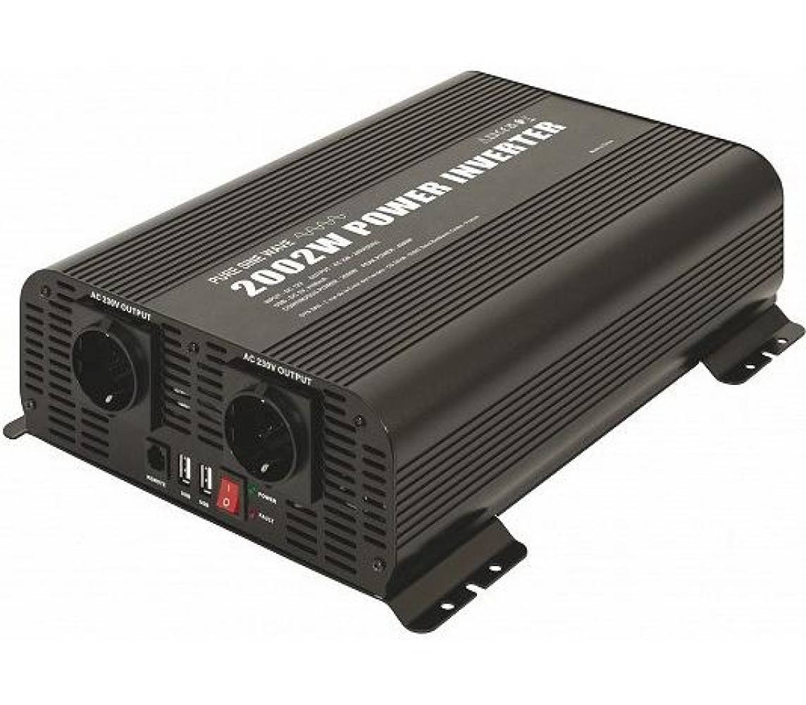 Инвертор 24 В→230 В, PSW 2000/4000 Вт, пульт ДУ (кабель 6 м), GYS