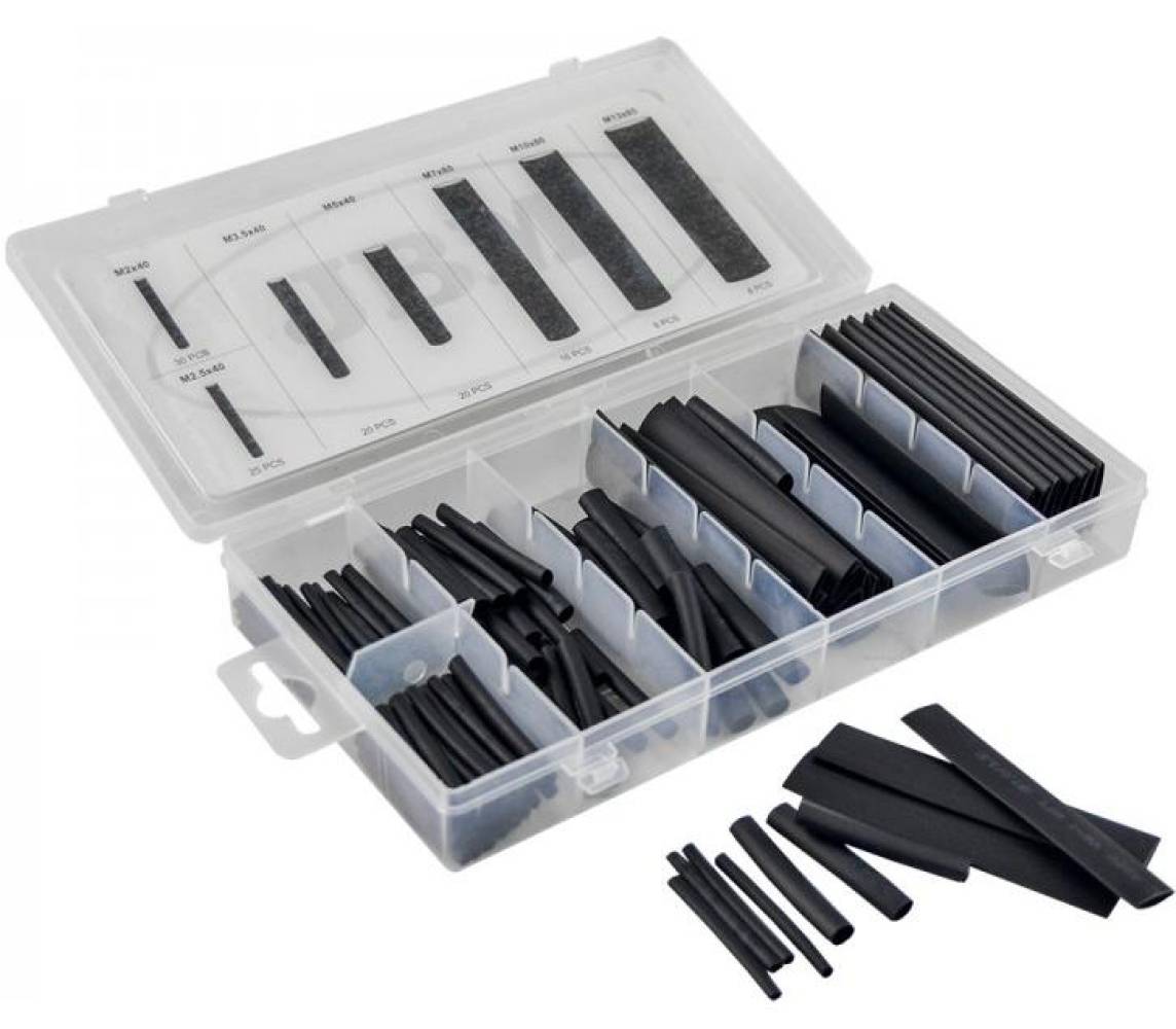 127-os. termokahanevate juhtmeisol. kompl. 2-13mm must JBM