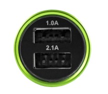 2xusb adapter 12/24v sigareti süütajasse 1.0a/2.1a JBM