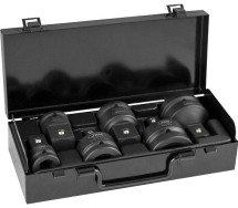 6-os. löök suurendus-vähendusabinõude 1/2-3/4-1" komplekt teraskarp JBM