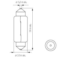 12V 5W Sokkel SV8,5 10x36mm