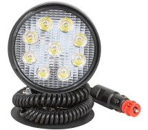 Töötuli 9-LED 27w 1450lm. "spot" 10-30v IP68 magnetalus. sig.süütaja JBM