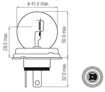 R2 12V 40/45W цоколь P45t
