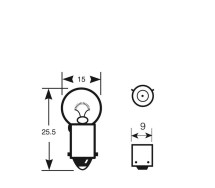 24V 5W Sokkel BA9s