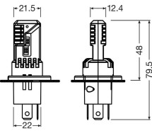 H4 LEDriving HL EASY 12V 6500K 2tk