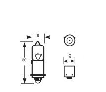 H6 12V 6W цоколь  BAX9s / H6W HALOGEN