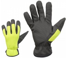 356-11 kunstnahk-tekstiil töökindad “neon” m+