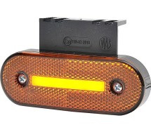 Küljetuli riba-LED suunatule funktsiooniga 115x41mm kollane jalaga 12/24v 0.5m juhe