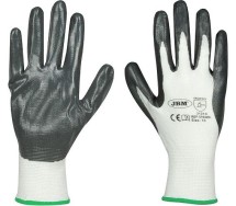 Tekstiil-nitriil töökindad "tex-nitrile" 11". hall. 1tk üksik kilepakk JBM