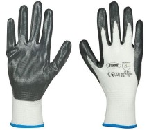 Tekstiil-nitriil töökindad "tex-nitrile" 10". hall. 1tk üksik kilepakk JBM