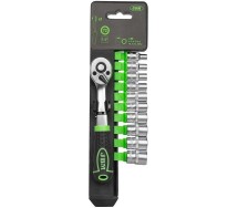 11-os. 1/4" padrunite kompl. 4-13mm. 12-kant. "new gen" JBM