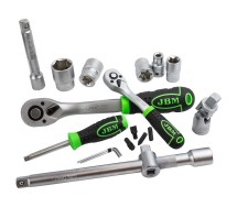 108-os. 1/2"+1/4" padrunite+otsikute komplekt 4-32mm. satin. "new gen" JBM