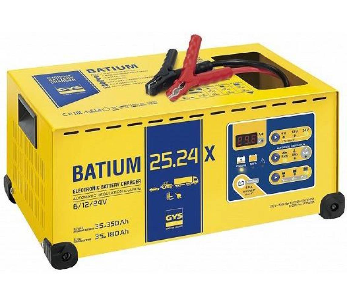 Зарядное устройство GYS Batium 25.24X, 6/12/24 В, 25 А, 35–350 А·ч (автоматическое)