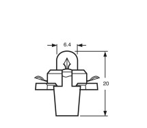 14V 1CP Sokkel B11D MUST