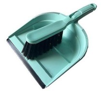 Совок с щёткой, резиновый край, мини, пластик 330 x 230 мм (набор)
