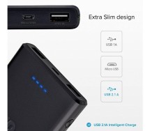 Внешний аккумулятор 10000 мА·ч, 2×USB‑A + USB‑C + Micro‑USB, чёрный (SBS)