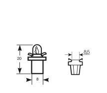 12V 1,2W B8,5d BLISTER