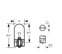 24V 3W Sokkel T10 / W3W
