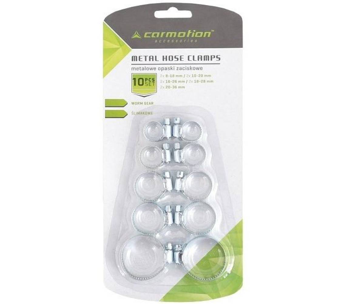10-os. voolikuklambrite/lõdvikuklambrite kompl. 8-36mm Carmotion