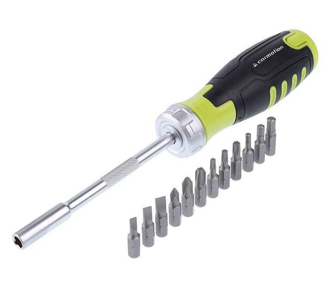 12-os. kruvikeeraja kompl. vahetatavate otsikutega Carmotion