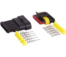 Superseal 5-pin pistikupesa + pistik 12-24v 15a IP67 Carmotion