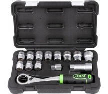 14-os. läbiva avaga padrunite kompl. 13-27mm. 6-kant. 72h JBM