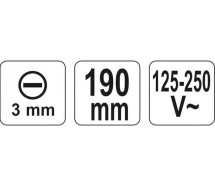 Vooluindikaator 125-250V 3x190mm