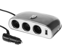 Sigaretisüütaja hargmik 3-ne + USB 1000ma 12/24v Carmotion