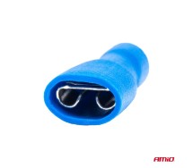 Juhtmeotsik lapik sinine 6.6mm 0,75-2,5mm2 15A kaetud 10tk