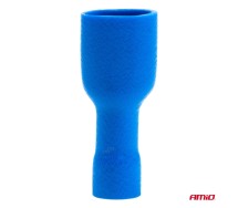 Juhtmeotsik lapik sinine 6.6mm 0,75-2,5mm2 15A kaetud 10tk