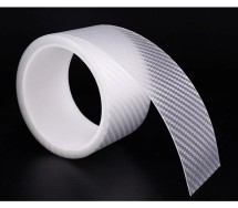 Лента защитно‑декоративная 3D «карбон», 50 мм × 3 м, белая (полупрозрачная), Carmotion