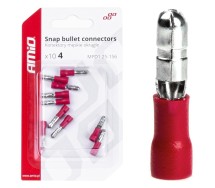 Juhtmeotsik torutüüpi punane 4mm 0.5-1.5mm2 10A isane 10tk