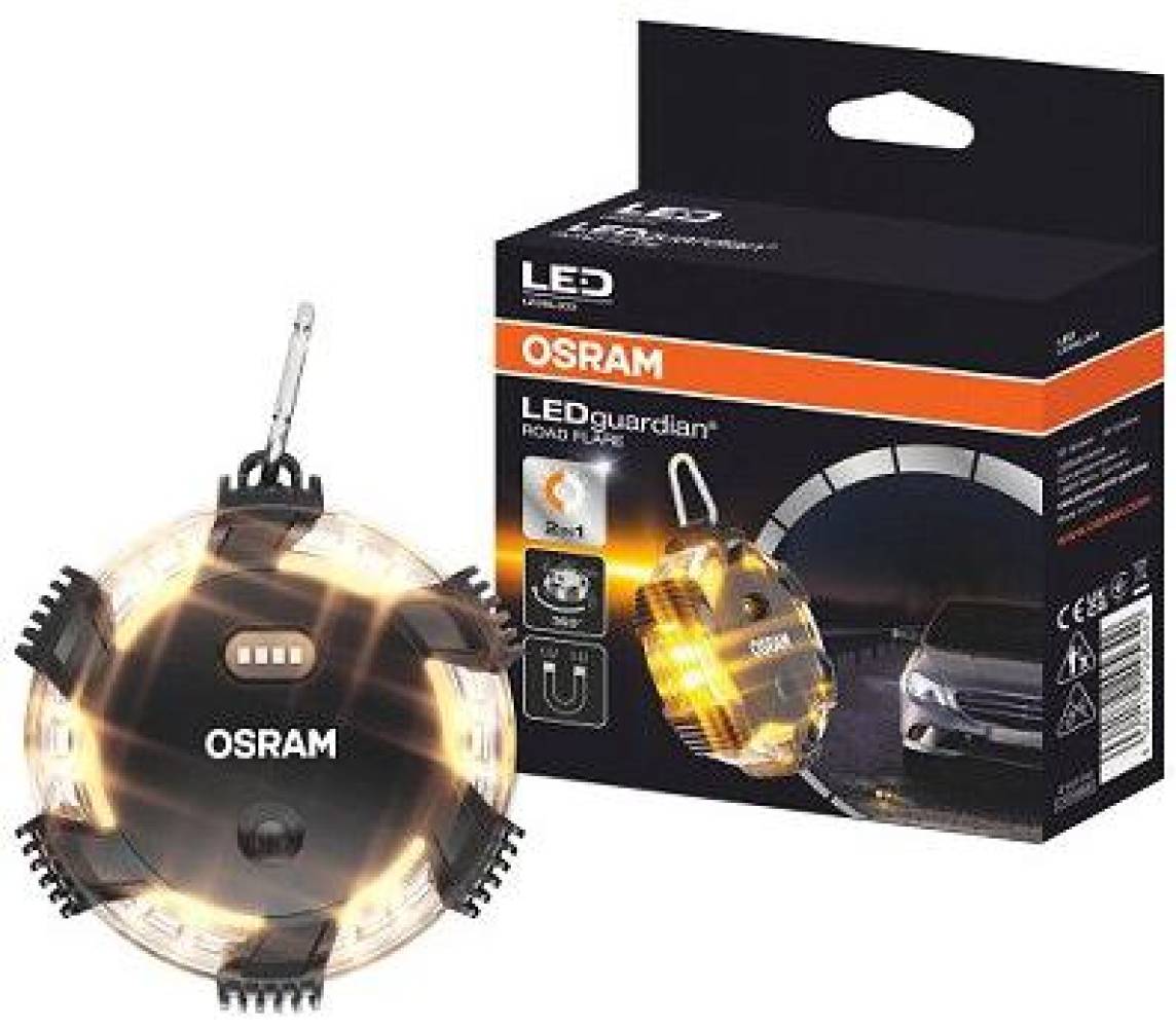 Kollane LED adr avariivalgusti/taskulamp road flare LED 3xaaa 111x33mm Osram