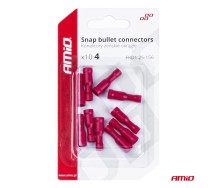 Juhtmeotsik punane torutüüpi 4mm 0.5-1.5mm2 10A 10 tk