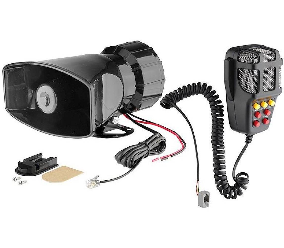 Электронная сирена с мегафоном, 12 В, 100 Вт, Carmotion