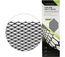Алюминиевый сеточный лист, 33×100 см, ячейка 7×12 мм, чёрный, Carmotion