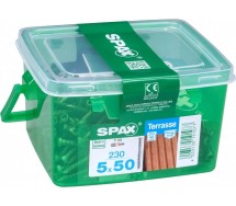 Terrassikruvi 5x50 rst. t25. 4cut lõikeots (230tk) made in Germany Spax