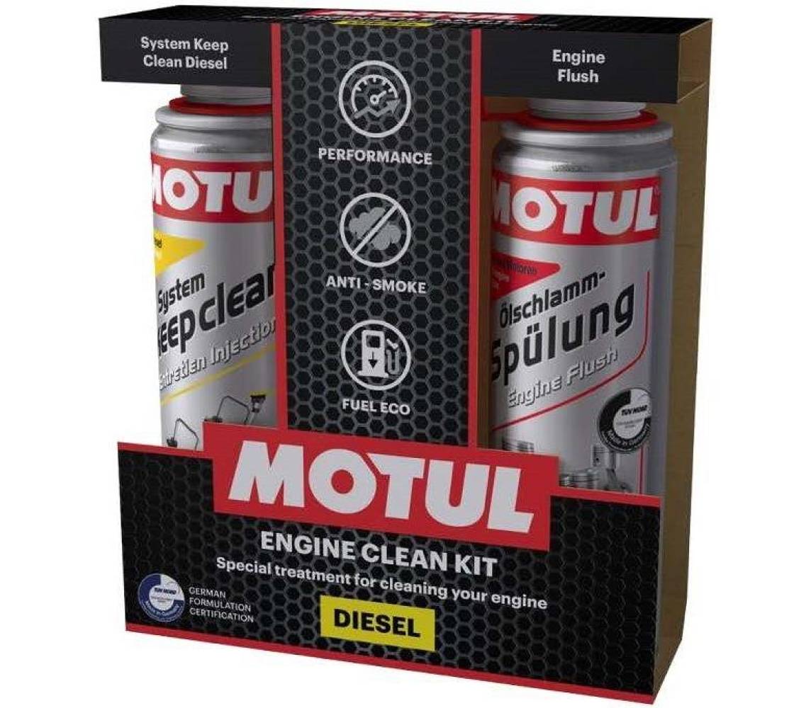 Motul engine clean kit (diisel) 2x300ml (b2c)