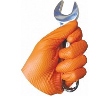 Töökindad 1tk nitriil tugev. struktuurne. oranz xl 1tk (karp 100tk) Triumf