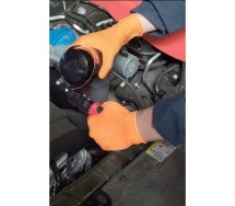 Töökindad 1tk nitriil tugev. struktuurne. oranz xl 1tk (karp 100tk) Triumf