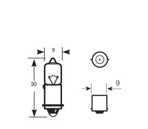 12V 5W BA9s Halogen