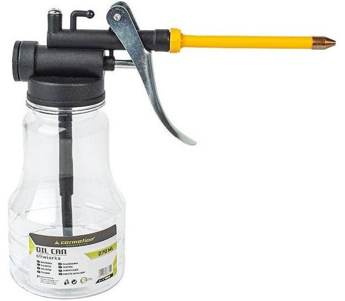 Õlituskann läbipaistev (õlikann) 270ml. metalltoru+täppispump Carmotion