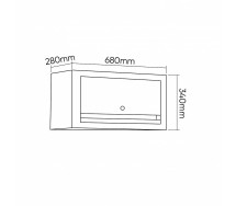 Töökoja töökoha moodul ülakapp/seinakapp 680x280x340mm JBM*