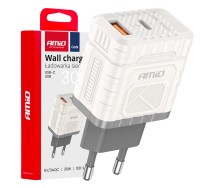 Seinalaadija Quick Charge GaN 30W USB-A + USB-C Amio