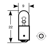 24V 4W BA9s
