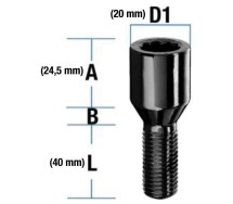 Tähikpolt pt14x1.50/40/- (p67. ¤20mm) must