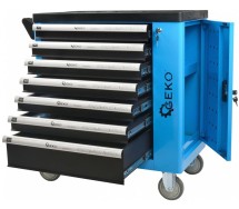 243-os. tööriistakäru tööriistadega. 7 sahtlit. külgkapiga Geko