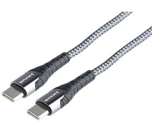 Laadimisjuhe põimitud USB-c/USB-c max 65w 200cm Wayme